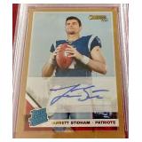 2019 Donruss Jarrett Stidham Bronze Auto Rookie Card - PSA 8