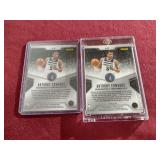 (2) Panini Prizm Anthony Edwards Dominance Cards - Includes Silver Prizm