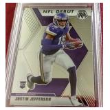 2020 Mosaic Justin Jefferson Rookie Card - PSA 8