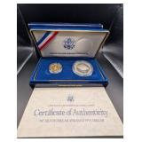 1987 United States Constitution Coins Proof Set With Silver Dollar & Gold Five Dollar