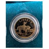 $5 Dollar Gold And Silver Dollar 1995 Civil War Battlefield Commemorative Coins Proof Set With Box & Coa