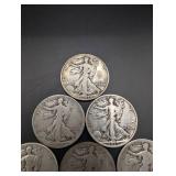 Walking Liberty Half Dollars (Lot of 6)