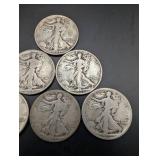 Walking Liberty Half Dollars (Lot of 6)