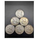 Franklin Half Dollars (Lot of 6)