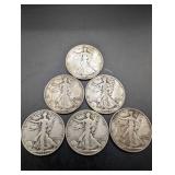 Walking Liberty Half Dollars (Lot of 6)