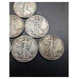 Walking Liberty Half Dollars (Lot of 6)
