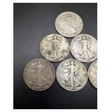 Walking Liberty Half Dollars (Lot of 6)