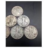 Walking Liberty Half Dollars (Lot of 6)