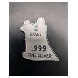 5 Gram Fine Silver Skeleton Piece