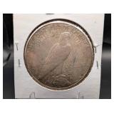 1923-s Peace Silver Dollar in Blue & Gold Holder