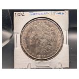 1882 Morgan Silver Dollar Detailed Toned
