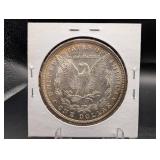 1900-o Morgan Dollar Yellow Tone Au+