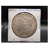 1899-o Morgan Silver Dollar Gold Blue Toning