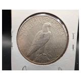 1922-d Peace Silver Dollar Large Die Crack Behind Head