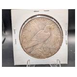 1922-s Peace Silver Dollar Blue & Yellow Toned