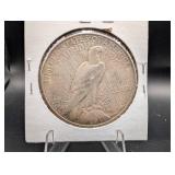 1922-s Peace Silver Dollar With Blue Yellow Toning