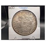 1900 Morgan Silver Dollar Toned