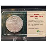 2000 Silver American Eagle Uncirculated One Ounce Coin in Holder