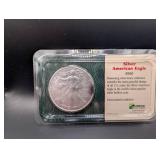 2000 Silver American Eagle Dollar Coin Uncirculated in Littleton Holder