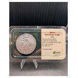 2001 Silver American Eagle Uncirculated in Littleton Holder