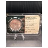 2001 Silver American Eagle Uncirculated in Littleton Holder