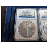 2011 United States Mint American Eagle 25th Anniversary Silver Coin Set (Lot of 5)