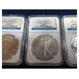2011 United States Mint American Eagle 25th Anniversary Silver Coin Set (Lot of 5)