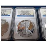 2011 United States Mint American Eagle 25th Anniversary Silver Coin Set (Lot of 5)