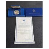 1987 United States Constitution Silver Dollar Proof With Box & Coa