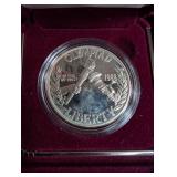 1988 U.s. Olympic Proof Silver Dollar With Coa and Case