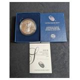 2016 United States Mint American Eagle 1 Oz Silver Uncirculated Coin With Coa