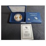 2012 American Eagle One Ounce Silver Proof Coin W Mint With Box & Coa