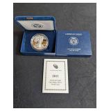 2011 American Eagle One Ounce Silver Proof Coin With Box & Certificate