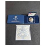 2002 Salt Lake Olympic Proof Silver Dollar Coin Set With Box & Coa