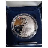 2002 Salt Lake Olympic Proof Silver Dollar Coin Set With Box & Coa