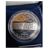 2002 Salt Lake Olympic Proof Silver Dollar Coin Set With Box & Coa