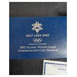 2002 Salt Lake Olympic Proof Silver Dollar Coin Set With Box & Coa