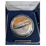 2003 First Flight Centennial Proof Silver Dollar Coin With Box & Coa