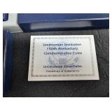 Smithsonian 150th Anniversary Uncirculated Silver Dollar Commemorative Coin Set
