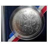 2001 Capitol Visitor Center Silver Dollar With Box & Coa