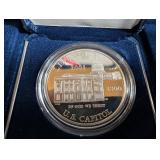 2001 Capitol Visitor Center Proof Silver Dollar Us Mint Set With Coa