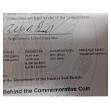 1999 Yellowstone National Park Silver Dollar 2-coin Set With Box & Coa