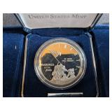2005 Marine Corps 230th Anniversary Silver Dollar With Case & Coa
