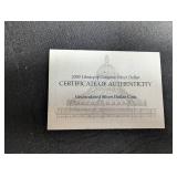 2000 Library of Congress Silver Dollar Coin Set With Coa