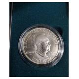 1990 Eisenhower Centennial Silver Dollar 90% Silver With Box & Coa
