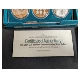 1994 U.s. Veterans Commemorative Silver Dollars Three-Coin Proof Set