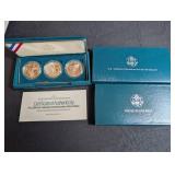 1994 U.s. Veterans Commemorative Silver Dollars Three-Coin Proof Set