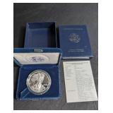 1997 Silver American Eagle Proof Dollar Coin With Box & Coa
