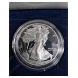 1997 Silver American Eagle Proof Dollar Coin With Box & Coa