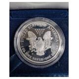 1997 Silver American Eagle Proof Dollar Coin With Box & Coa